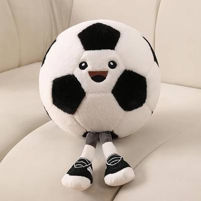 KUCCO Soccer Ball Plush with Legs, Cute Stuffed Animal Plush Toy | Cute Soccer Plushie with Legs, Soft Stuffed Toy, for Boys, Girls and Fans, Room Decor and Birthday Gift