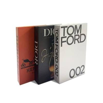 Chic Faux Book Set for Stylish Home Decor - Preppy Aesthetic Collection (Set of 3) (Orange, White, Balck)