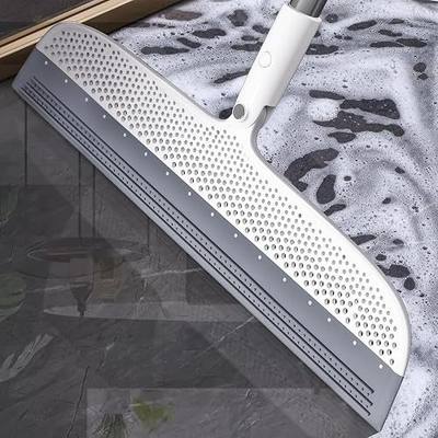 Rubber Floor Squeegee Broom for Pet Hair, 51.77" Long Handle | Multi-Surface Cleaner for Laminate, Carpet, Hardwood, Tile, Windows, Mirrors and Rugs