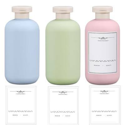 3 PACK Travel Shampoo Bottle, Empty Plastic Squeeze Bottles 6.8oz with Flip Cap, Lotion Container for Toiletries Travel Size Shampoo and Conditioner