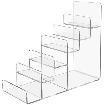 Acrylic Wallet Display Stand Purse Handbag Organizer, Clear Jewelry Riser Display Stand Purse Display Rack, Acrylic Display Shelf for Cosmetic Perfume Jewelry Sunglasses Handbag (6 Tier)