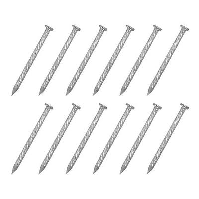 uxcell 50Pcs Fence Deck Nails, 1 3/16 Inch 304 Stainless Steel Spiral Deck Nail Spiral Shank Spikes for House Floor Repairing Wall Woodworking, Silver