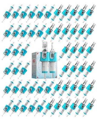 60 Assorted Tattoo Needles Cartridge Mixed Size #12 Standard (Round Liner 3RL*8, 5RL*8, 7RL*8, 9RL*8, 11RL*4 Round Magnum M-Taper 9RM*8, 11RM*4, 13RM*4, 15RM*8) 0.35MM Disposable EN05S-BFG-60KIT-L