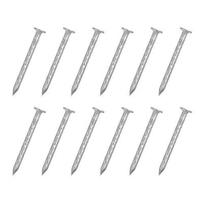 uxcell 50Pcs Fence Deck Nails, 1 Inch 304 Stainless Steel Spiral Deck Nail Spiral Shank Spikes for House Floor Repairing Wall Woodworking, Silver