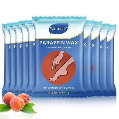 Paraffin Wax for Hands and Feet, 10 Pack Peach Scented Paraffin Wax Blocks for Paraffin Bath, Paraffin Wax Refills for Hand Feet Dry Skin, Hydration & Nourish Home Salon Spa