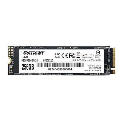 Patriot P320 256GB PCIe Gen 3x4 M.2 2280 SSD | Form factor: M.2 2280; Interface: PCIe Gen 3x4.