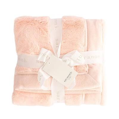 Saranoni Luxury Receiving Blankets for Babies | Ultra-Soft Lush and Boutique Quality Baby Blanket | Peach Blush - 40” x 30” | Ultra-soft receiving blanket with plush comfort and a cozy feel for newborns, infants, and everyday baby use.