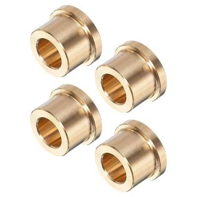 uxcell 4pcs Flange Sleeve Bearings 3/8" Bore x 5/8" OD x 1/2" Length x 3/4" Flange Dia, Self-Lubricating Brass Bushing