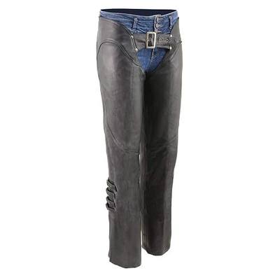 Milwaukee Leather Premium Leather Motorcycle Riding Chaps for Women Bikers