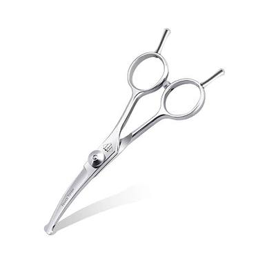 Dog Grooming Scissors: 4.75" Pet Curved Shears Made of Advanced JP440C Stainless Steel Alloy for Trimming Dogs Cats and Other Pets Face and Paws