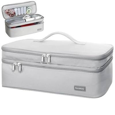Double-Layer Travel Storage Bag Compatible with Hair Dryer and Attachments, Portable Carrying Case for Hair Dryer Brush/Volumizer/Styler/Hot Tools Scandihome Series