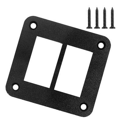 2 Way Rocker Switch Panel Housing Holder, 2 Gang Black Aluminium Rocker Switch Housing Bracket Shell Bracket for Car Truck Marine Boat RV Vehicle