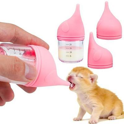 Puppy Bottles for Nursing,Kitten Bottles for Nursing,Pet Feeding Bottle,(Pink - 20ml)
