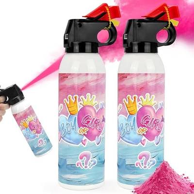 Gender Reveal Fire Extinguisher 2 pcs Pink Small, Gender Reveal Party Decor | Gender Reveal Ideas Gender Reveal Party Decorations Baby Girl Boy Reveal Party Ideas Gender Reveal Decor
