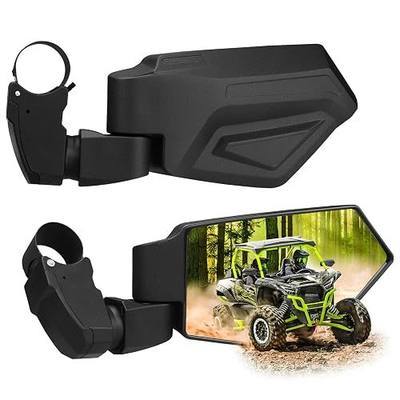 SHEJISI UTV Mirrors,The Spring Back Feature Allows Easy Reset After Fold,2025 New SXS Mirrors Side View for 1.5"-2.0" Roll Cage,Compatible with Polaris RZR,Can Am X3,Kawasaki Mule KRX,Honda Pioneer