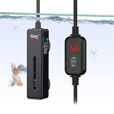 hygger Mini Fish Tank Submersible Heater 50W for 5-10 Gallons Small Betta Aquarium Heater with Digital Display Controller Adjustable Temperature