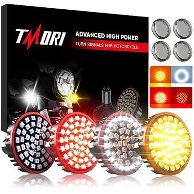 1157 Front Rear LED Turn Signals 2 Inch Bullet Motorcycle Turn Lights Indicator with Smoke Lens Compatible for Motorcycles Harley Dyna Softail Touring Street Glide Road King 1986-2024