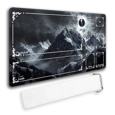 Durable MTG Playmat TCG Playmat with Zone and Locking Edges for MTG Gaming - Includes Waterproof Storage Bag (playmat (9),with Zone)