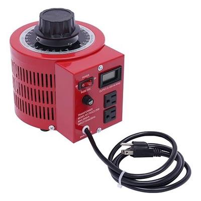 2000VA Variac Variable Transformer, 20Amp Adjustable AC Voltage Regulator,110V Input 0-130V Output Power Supply,US Plug, Metered Voltage Display