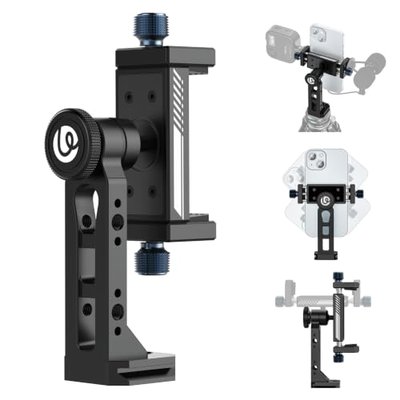 Ulanzi MA53 Metal Tripod Phone Mount, Smartphone Tripods Adapter with Arca Swiss/Uka Port, 2 Cold Shoe, 360° Cellphone Tripod Mount, for iPhone 17 Samsung Holder for Photo Video Vlogging Rig