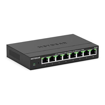NETGEAR 8-Port 2.5G Multi-Gigabit Ethernet Unmanaged Network Switch (MS308) - with 8 x 2.5Gbps Ports, Desktop or Wall Mount, Metal Case