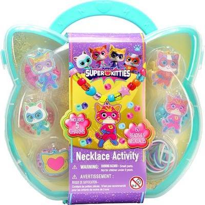 Tara Toys Disney Junior SuperKitties Necklace Activity, 160-Piece Jewelry Making Kit, Preschool Arts and Crafts | Preschool arts and crafts set with 5 character charms and 150 beads. Reusable designs for kids ages 3 and up