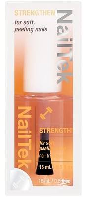 Nail Tek 2 Nail Strengthener Polish Repair Treatment for Weak Nails, 0.5 oz | Protein-Enriched Nails Strengthening, Hardener, Premium Protective Clear Base Coat, Revitalizes Damaged Tips
