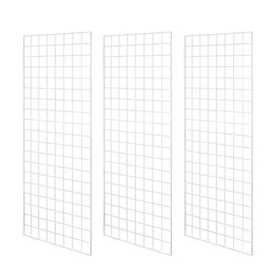 Heavy Duty Grid Wall Commercial Grade Gridwall Panels – Grid Panel for Any Retail Display Wall Grid 2' Width x 5' Height, White (Pack of 3)