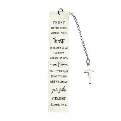 Christian Bookmark Gifts for Women Girls Boys, Inspirational Religious Book Mark Markers Faith (Trust in The Lord with Your Heart)