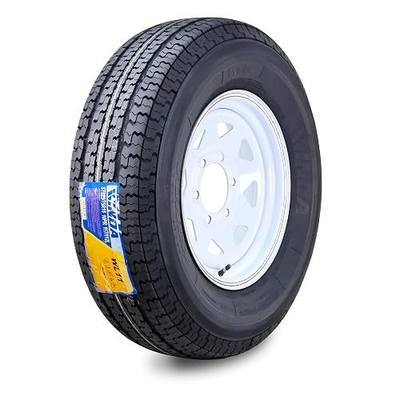 WINDA Trailer Tire Wheel Assembly ST225/75R15 10-Ply E 117L 6 Lug on 5.5" PCD White Spoke Rim