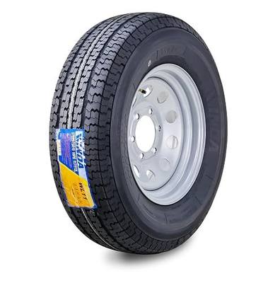 WINDA Trailer Tire Wheel Assembly ST225/75R15 10-Ply E 117L 6 Lug on 5.5" PCD Silver Mod Rim