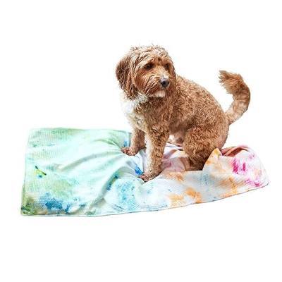 Dock & Bay Pet Towel - Super Absorbent & Quick Drying Dog Towels with Bag - 100% Recycled - Sunset Splash, Large (120x70cm, 47x27)