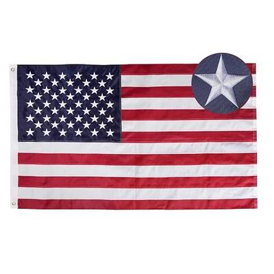 Bradford Embroidered American Flag 2x3 ft Outdoor, Heavy Duty America US USA Flags for Outside, Vivid Color 24x36 Inches American Flag with 2 Brass Grommets