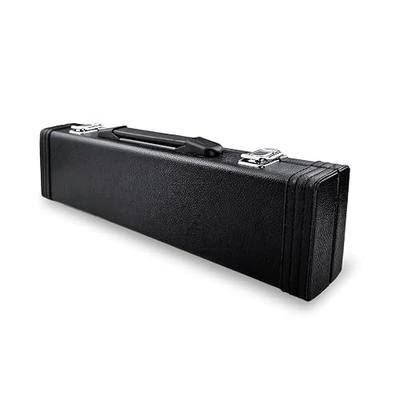 16 Holes Flute Case, Portable Gig Bag Box Leather for Western Concert Flute, Hard Case Storage Cover Piccolo with Locking Latch and Plush Lined Interior for Flute Players Musician Gift