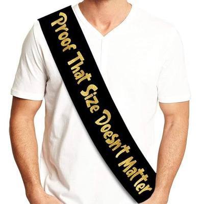 Sterling James Co. Size Doesnt Matter Groom Sash - Bachelor Party Sash for Him - Bachelor Party Decorations, Supplies and Gifts