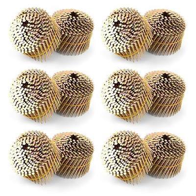 Coil Siding Nails 2-1/2" x .090 15 Degree Full Round Head Ring Shank Galvanized Siding Nails, 3600 Count, Wire Collated Coil for Siding Nail Gun