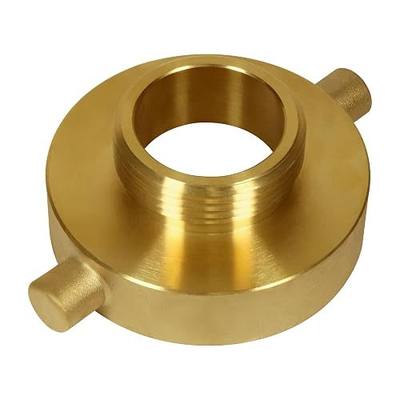 2-1/2""NH NST Female x 1-1/2"" NPT Male Fire Hydrant Adapter, Fire Hydrant Hose Adapter Brass Fire Equipment for Fire Hose or Hydrant with Pin Lugs, Gold