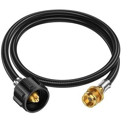 4ft Propane Hose Adapter 1lb to 20lb,Propane Adapter 20lb to 1lb Converter, Propane Tank Adapter Hose 20 lb to 1 lb for Weber Q Grill/Coleman Stove/Blackstone Griddle/Buddy Heater/Weber Traveler