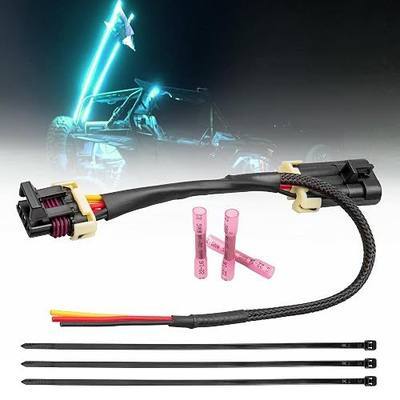 RED WOLF Tail Light Whip Power Harness for 2012-2023 Can Am Maverick X3, Max, X-DS, Lamp License Plate Brake Tail Light Power Pigtail Adapter for 12V Accessory