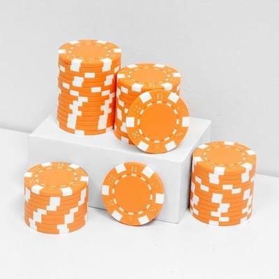 11.5 Gram Poker Chips ABS Monte Carlo Poker Chips Casino Grade Poker Chip for Texas Hold'em, Blackjack,Card Night Poker Games-Pack of 50