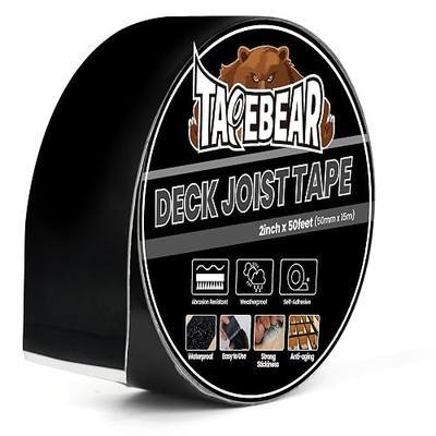 TAPEBEAR Joist Tape 2"×50', Deck Joist Tape Butyl Sealant Joist Flashing Tape for Decking, Waterproof Anti-Corrosion Weather Resistant Tape for Wood Decks Beams Rim, Roof