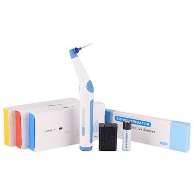 Gen Guan Ultrasonic Dental Irrigator with 60 Polymer Tips (S/M/L), Ergonomic Design, 3-Speed Oscillation, Blue Indicator Light – Professional Endodontic Cleaning Activator, BF-050