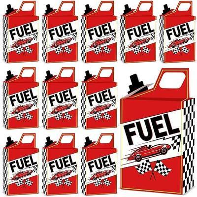 24PCS Race Car Fuel Can Treat Boxes Racing Birthday Party Supplies Black And White Checkered Flag Party Boxes Racing Popcorn Candy Cookie Container for Wedding Bridal Baby Shower Party Favor Decor