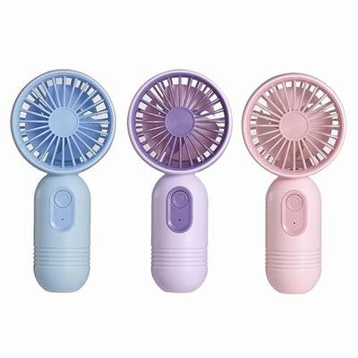 JODNO Mini Portable Fan 3 Pack, Cute Handheld Battery Operated Lightweight Small Personal Fan with 3 Speeds and USB Rechargeable Eyelash Fans for Women Men Office Outdoor Travel Camping