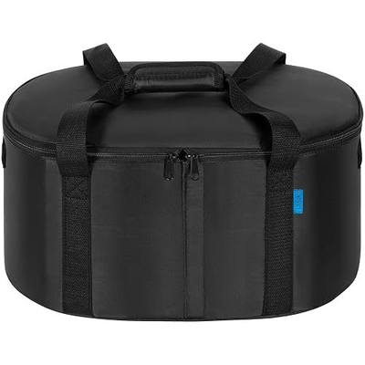 Portable Slow Cooker Travel Bag, Isulated Carrier Case Tote for 4-8 Quart Crock Carrier Compatible with Else Brands, Internal Mesh Net Holds Pot in Place, For Travel, Outdoor, Picnic, Black
