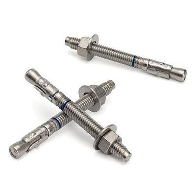 3/8" x 3-3/4" Concrete Anchors (25 Pack) 3/8 inch Wedge Anchors Bolts Stainless Steel