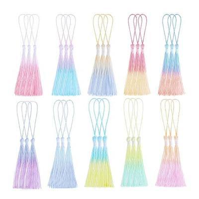 30PCS Mini Tassels for Crafts Bookmark Tassels for Crafts 10 Colors Silky Soft Tassels with Cord Loops Handmade Craft 13cm/5-Inch Small Tassels for Bookmarks DIY Crafts Keychain Jewelry Making