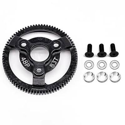 RC 48P 83T Spur Gear Hardened Steel Spur Gear Upgrades Part for Traxxas 1/10 Slash Stampede Rustler Bandit 2WD VXL XL-5 F-150 SVT, (83T)