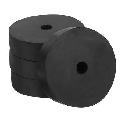 PATIKIL Vibration Isolation Washer 3" OD 0.5" ID 0.8" Thick, 4 Pack Rubber Round Anti Mechanical Damping Feet Pads, Black