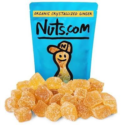Nuts com Organic Crystallized Ginger - Premium Crystallized Ginger Pieces - Spicy & Sweet Candied Ginger Crystals - Dried Ginger Chunks, Root - Digestive Snack Organic Ginger Candy (1 lb)